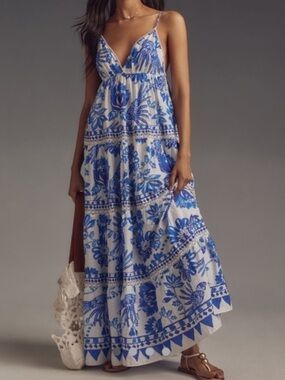 Farm Rio Flowerful Birds Maxi Dress